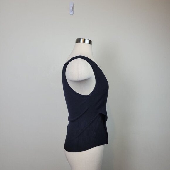 RD Style Black Sleeveless Wrap Lightweight Sweater Size Medium - Picture 4 of 9